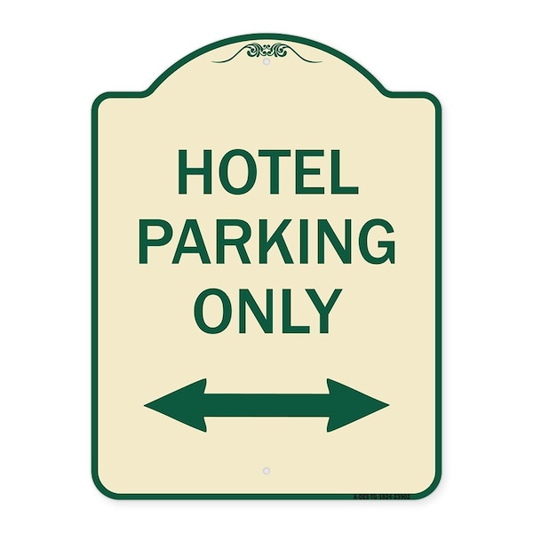 Signmission Hotel Parking W/ Bidirectional Arrow Heavy-Gauge Aluminum Sign, 24" x 18", TG-1824-23902 A-DES-TG-1824-23902 - main